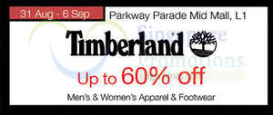 Featured image for (EXPIRED) Timberland Up to 60% Off @ Parkway Parade 4 – 6 Sep 2015