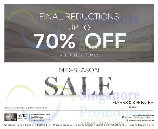 23 Oct Final Reductions Up To 70 Percent Off