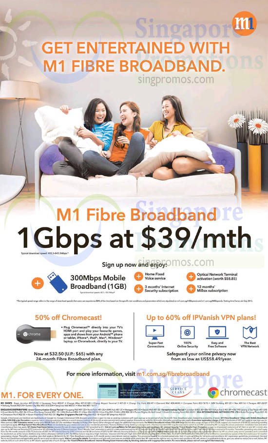 39.00 1Gbps Fibre Broadband, Chromecast