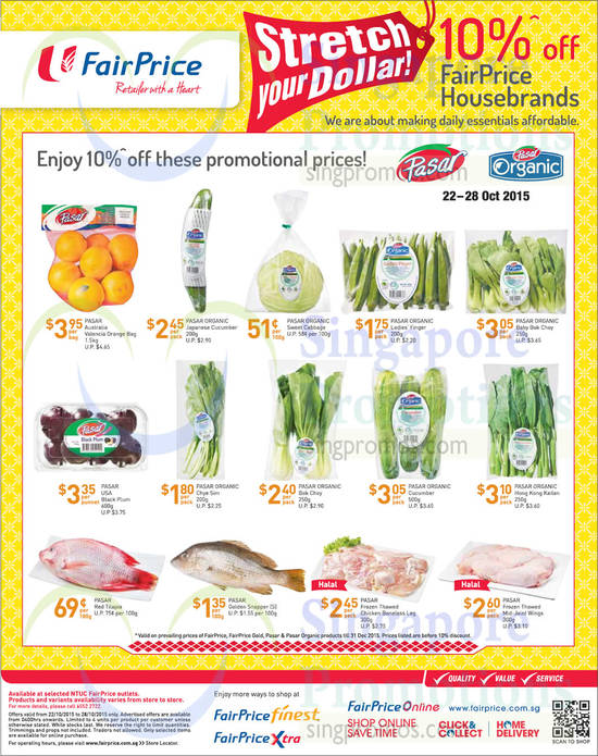 Fairprice Housebrands Vegetables, Fish, Fruits, Meats