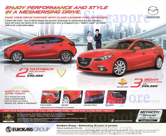 Mazda 2 Hatchback, 3 Sedan 10 Oct 2015