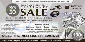 Featured image for (EXPIRED) Siang Hoa Jewellery Diamond & Gemstone Clearance Sale 15 – 18 Oct 2015
