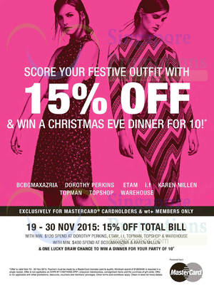 Featured image for (EXPIRED) F3 Brands 15% Off For MasterCard Cardholders 19 – 30 Nov 2015