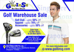 Featured image for (EXPIRED) Golfinsg Golf Warehouse Sale 12 – 21 Nov 2015