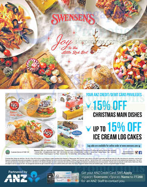 Featured image for (EXPIRED) Swensen’s Up To 15% Off Christmas Items For ANZ Cardmembers 5 Nov – 31 Dec 2015