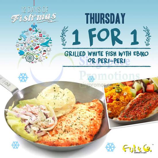 Thursdays 1-for-1 Grileld White Fish with Ebiko or Peri-Peri