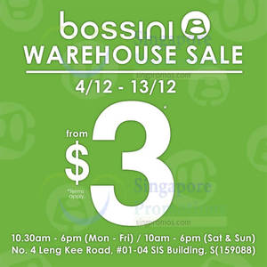 Featured image for (EXPIRED) Bossini Warehouse Sale 4 – 13 Dec 2015