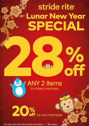 Featured image for (EXPIRED) Stride Rite 20% OFF Storewide Lunar New Year Promotion From 15 Jan 2016