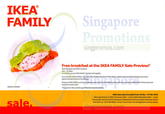 26 Feb Free Breakfast for IKEA Family Member n 2 Guests