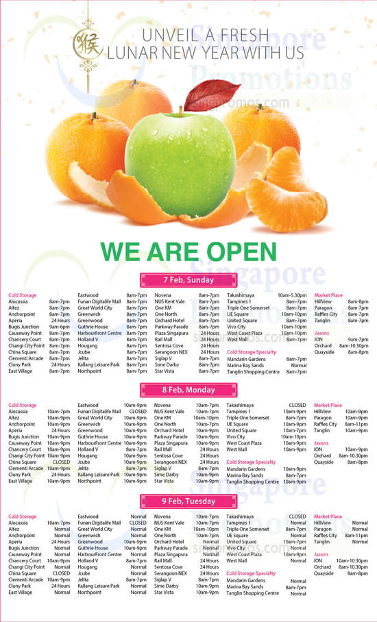 cold storage new year oranges cold storage new year opening hours 7 9 feb 2016 cold storage new year oranges cold storage new year opening hours 7 9 feb 2016