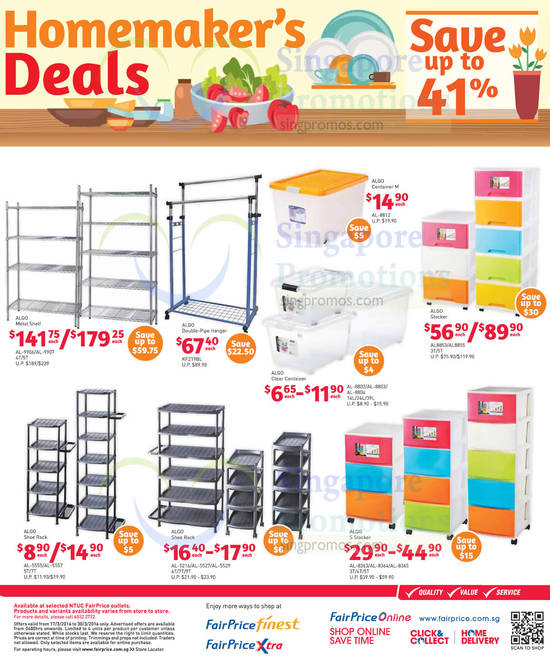 Algo Shelves, Hanger, Shoe Rack, Stacker, Container