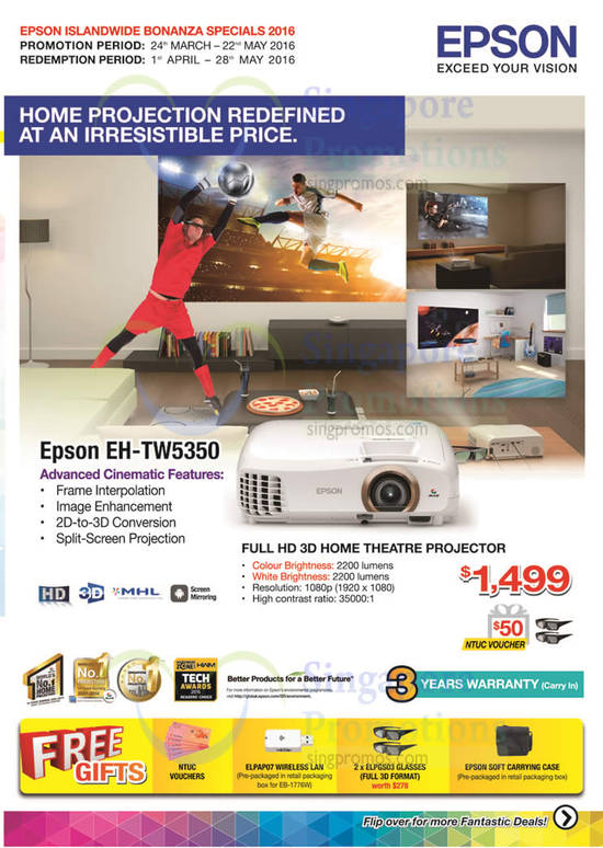 Epson EH-TW5350 3D Home Projector