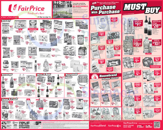 Fairprice Weekly Deals 31 Mar 2016