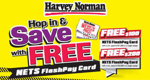 Featured image for Harvey Norman Free $100 Nets FlashPay Card From 24 Mar 2016