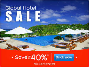 Featured image for (EXPIRED) Hotels.com Up To 40% Off Global Sale 13 Mar – 29 Apr 2016