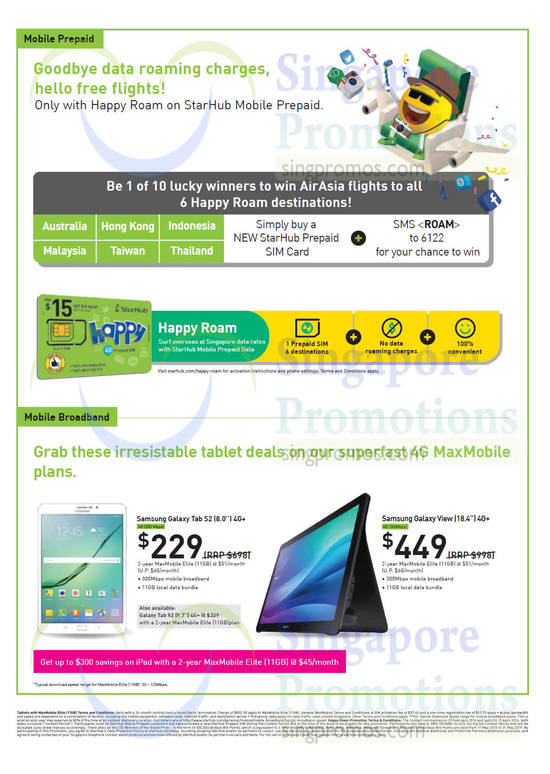 Mobile Prepaid, Broadband, 15 Dollar Happy Roam, Samsung Galaxy Tab S2 8.0, View 18.4