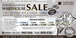 Featured image for (EXPIRED) Siang Hoa Jewellery Diamond & Gemstone Clearance Sale 17 – 20 Mar 2016