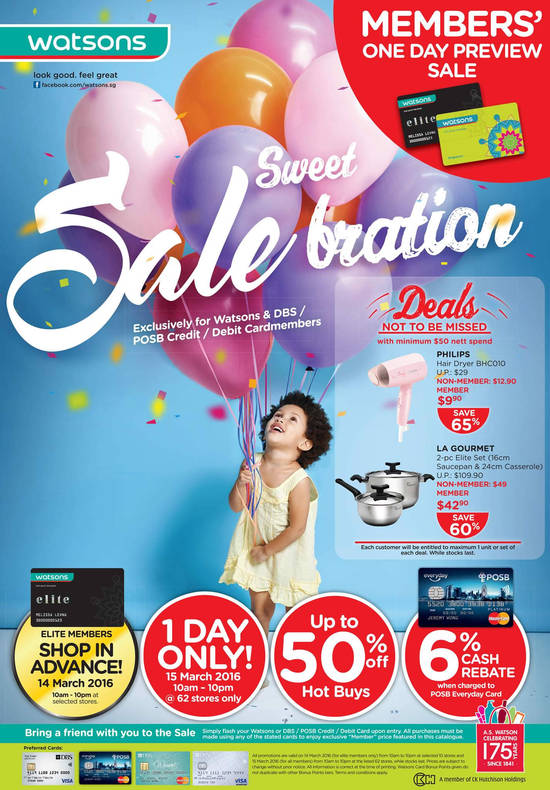 Watsons Sale Highlights, Deals not to be missed, Bring-a-Friend