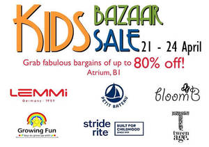 Featured image for (EXPIRED) United Square Kids Bazaar Sale up to 80% off 21 – 24 Apr 2016