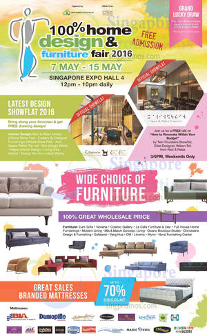 Featured image for (EXPIRED) 100% Home Design & Furniture Fair at Expo from 7 – 15 May 2016