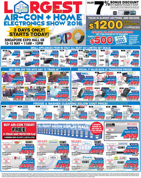 13 May Highlights, Small Appliances, TVs, IT Value Buys, Fridge, Washer, Aircon