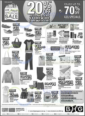 Featured image for (EXPIRED) BHG 20% Off Storewide Super Sale from 20 – 22 May 2016