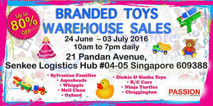 Featured image for (EXPIRED) Branded Toys Warehouse Sale (Sylvanian Families, Chuggington & More) from 24 Jun – 3 Jul 2016