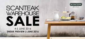 Featured image for (EXPIRED) Scanteak Warehouse Sale up to 70% Off (Sat/Sun) from 3 – 12 Jun 2016