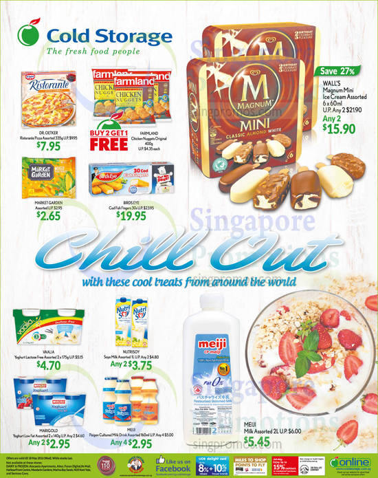 Walls Magnum Mini, Ice Cream, Farmland Chicken Nuggets, Yoghurt, Milk