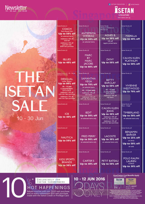 Isetan Sale 6 Jun 2016