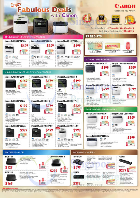 Laser imageCLASS, Monochrome, Colour, Lide Flatbed Scanners, Document