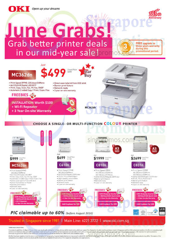 Single, Multi Function Colour Printer