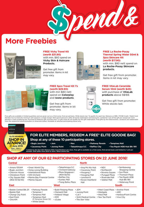 Spend n Redeem, Participating Stores