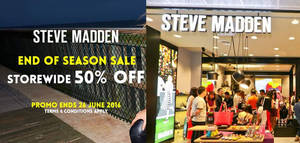 Featured image for (EXPIRED) Steve Madden 50% Off Storewide at Major Stores from 21 – 26 Jun 2016