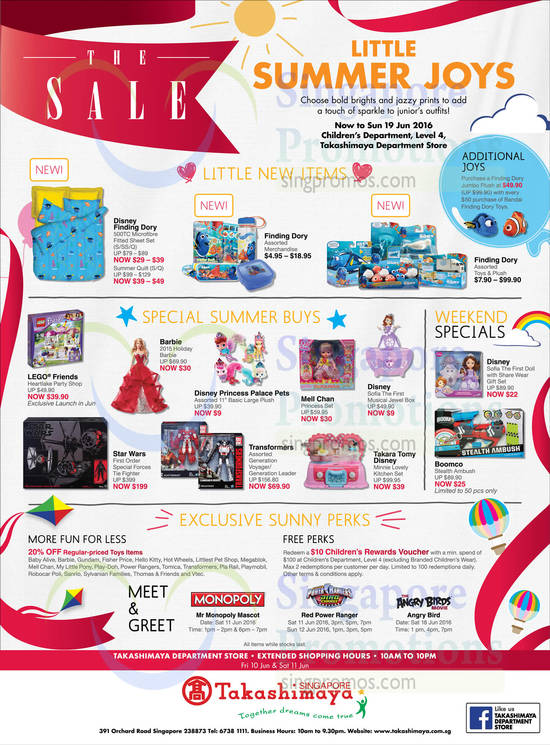 Takashimaya Childrens Sale 10 Jun 2016