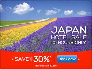 Featured image for (EXPIRED) Hotels.Com: Up To 30% Off Japan Hotels 101 Hour Sale from 26 – 29 Jul 2016