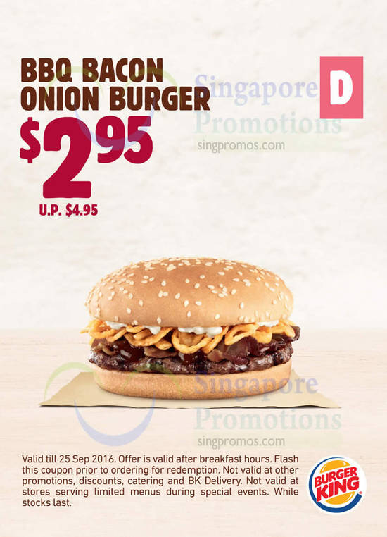 BK Aug 2016 Coupon D