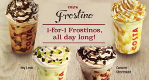 Featured image for (EXPIRED) Costa Coffee: 1-for-1 Creamilicious Frostinos All-Day from 24 – 31 Aug 2016