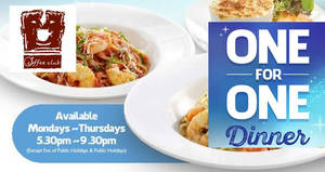 Featured image for (EXPIRED) O’Coffee Club: 1-for-1 Selected Dinner Meals (Mon – Thurs) from 11 Aug 2016