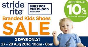 Featured image for (EXPIRED) Stride Rite: End Season Clearance Sale – Up to 60% Off at SAFRA Toa Payoh from 27 – 28 Aug 2016