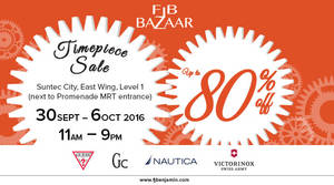 Featured image for (EXPIRED) FJB Bazaar Timepiece Sale – Up to 80% OFF GUESS, Gc, Nautica, Victorinox & more from 30 Sep – 6 Oct 2016