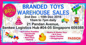 Featured image for (EXPIRED) Branded Toys Warehouse Sale (Sylvanian Families, Chuggington & More) from 2 – 10 Dec 2016