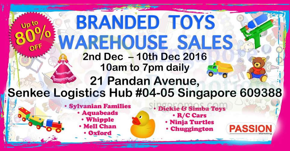 Featured image for Branded Toys Warehouse Sale (Sylvanian Families, Chuggington & More) from 2 - 10 Dec 2016