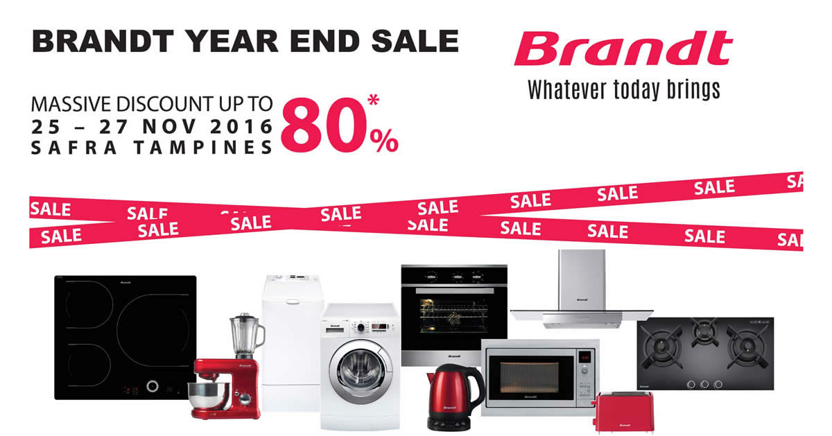 Featured image for Brandt Year End Sale from 25 - 27 Nov 2016