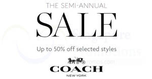 Featured image for (EXPIRED) Coach semi-annual sale offers up to 50% off selected styles from 18 Nov – 14 Dec 2016