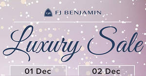 Featured image for (EXPIRED) FJ Benjamin Luxury Sale offers up to 90% off European Luxury Fashion & Watch Labels from 1 – 2 Dec 2016