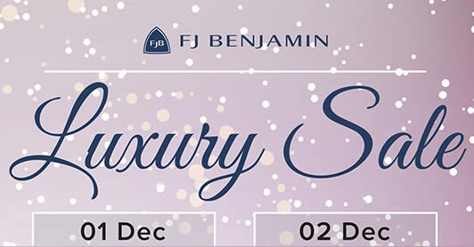 Featured image for FJ Benjamin Luxury Sale offers up to 90% off European Luxury Fashion & Watch Labels from 1 - 2 Dec 2016