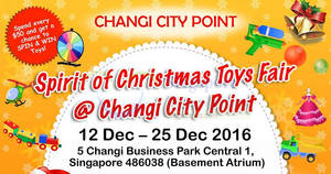 Featured image for Play2Learn Christmas toy fair offers up to 80% off at Changi City Point from 12 – 25 Dec 2016