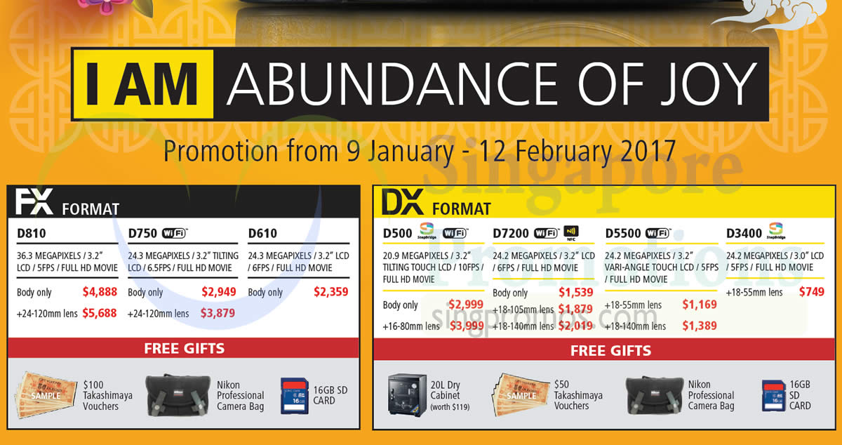 Featured image for Nikon cameras Chinese New Year promo offers from 9 Jan - 12 Feb 2017