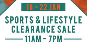 Featured image for (EXPIRED) Branded Sports & Lifestyle Clearance Sale – Everything below $10 from 16 – 22 Jan 2017
